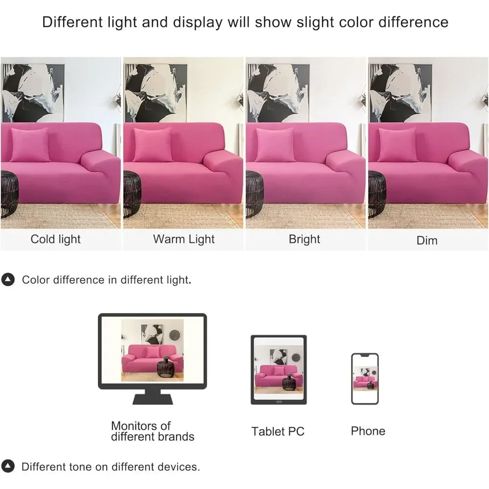 Universal Sofa Cover Couch (Pink)